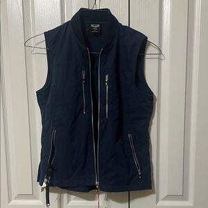 SCOTTeVEST Navy Sleeveless Zip Front Travel Vest Women's Medium NWT